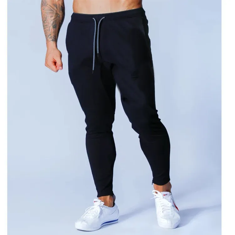 Men's Spor Slim Fit Training Pants Casual Sweatpants mid Waist Long Trousers Running Exercise Small Foot Pants