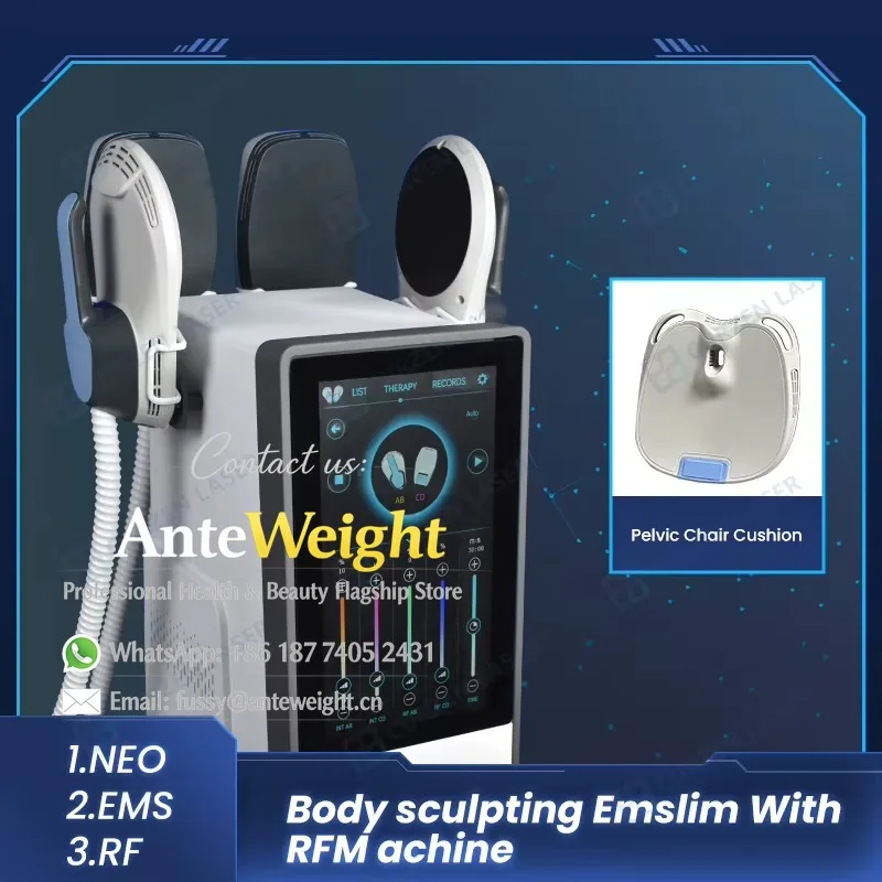 15 Tesla Ems Slimming Machine 2 4 or 5 Handle RF Body Muscle Stimulator US & ZA Plug Weight Loss Device for Muscle Building