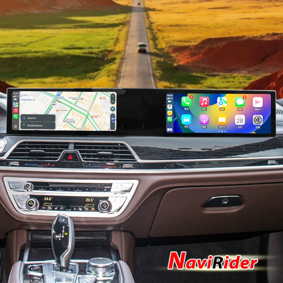 Dual Screen Carplay Android Auto For BMW 7 Series G11 G12 2016 2017 2018 Stereo Audio Multimedia Player GPS Navigation Head Unit