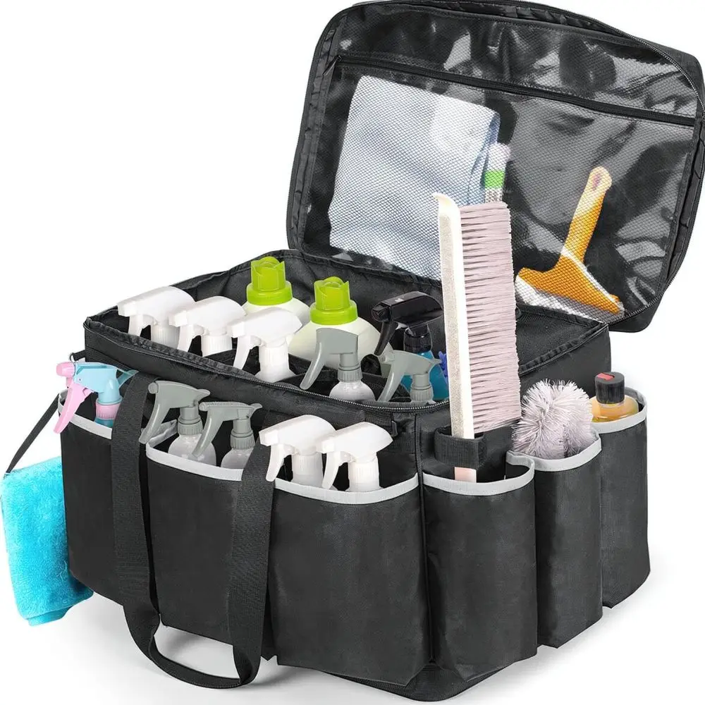 Portable Tool Storage Organizer Bag Durable Oxford Pouch For Car Cleaning Supplies Automotive Detailing Garage Utility Case