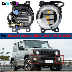 2 Pieces 90MM Car Upgrade LED Fog Light Angel Eye DRL Daylight 30W H11 For Suzuki Jimny JB64 JB74 2018 2019 2020 2021 2022 2023