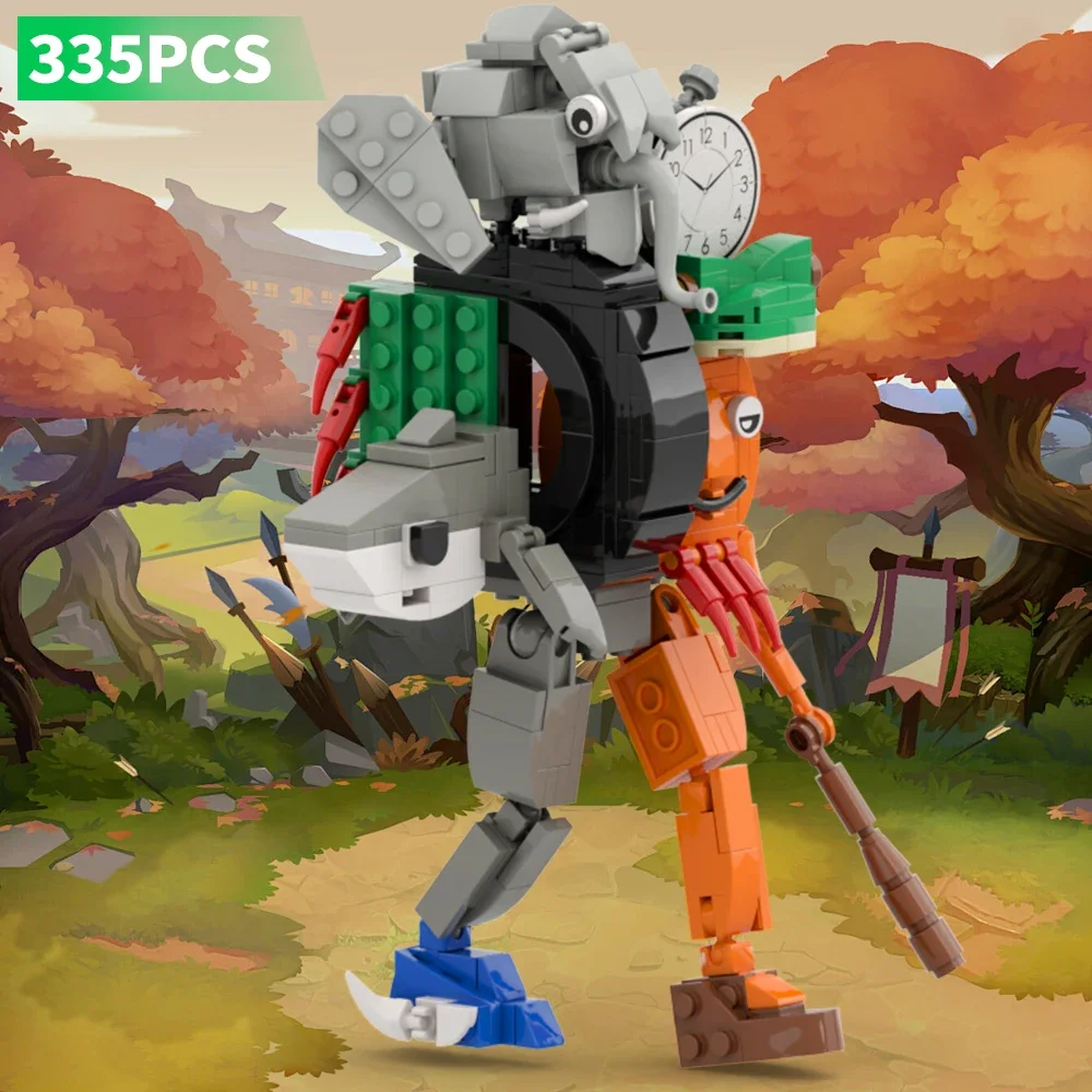 الإيطالية Brainrot Tung Tung Sahur روبوت عصا خشبية اللبنات زخرفة الطوب دمية نموذج للطفل هالوين هدية عيد ميلاد #6