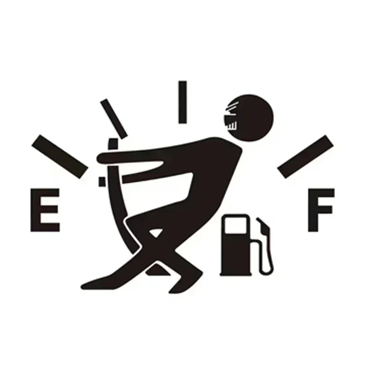 1PC Funny Car Sticker Pull Fuel Tank Pointer To Full Car Vinyl Reflective Sticker Decal Car Auto Exterior Decor Accessories