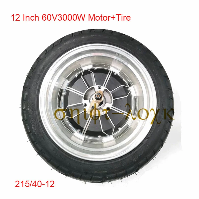 12 inch 60V 2000W 3000W aluminium motorwiel 215/40-12 tubeless band voor Citycoco elektrische scooter modificatie onderdelen - afbeelding 1
