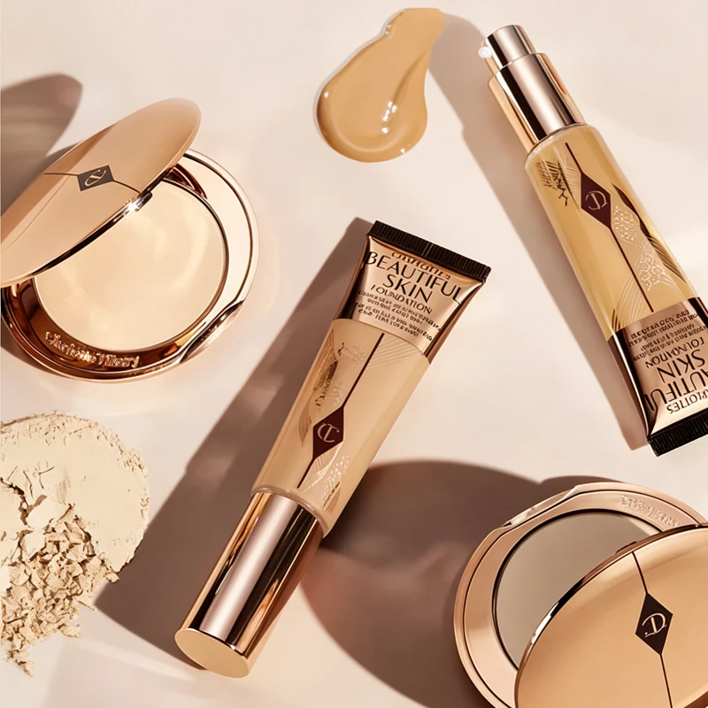 Charlotte Tilbury CT Essence Liquid Foundation Smooth Not Easy To Come Off Skin Hydration Pressed Powder Sets Makeup Perfectly
