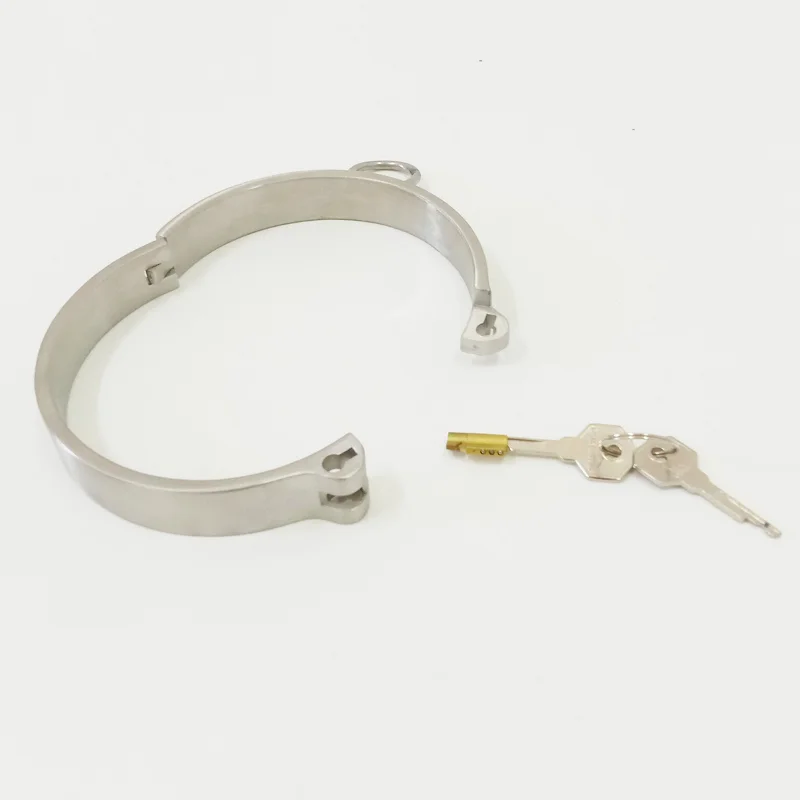 Stainless Steel Detachable Buckle Chain Lockable Neck Collar Wrist Handcuffs Ankle Cuffs Slave BDSM Bondage Restraints Sex Toys