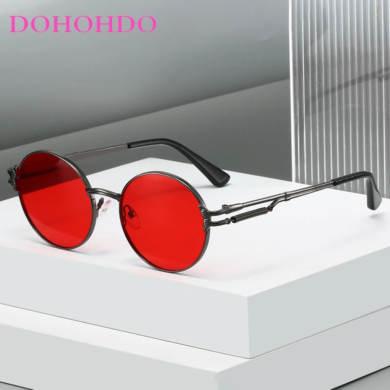

Luxury Designer Sun Glasses Trendy Classic Metal Round Frame Sunglasses Women Men Summer Traveling Outdoor Driving Shades UV400