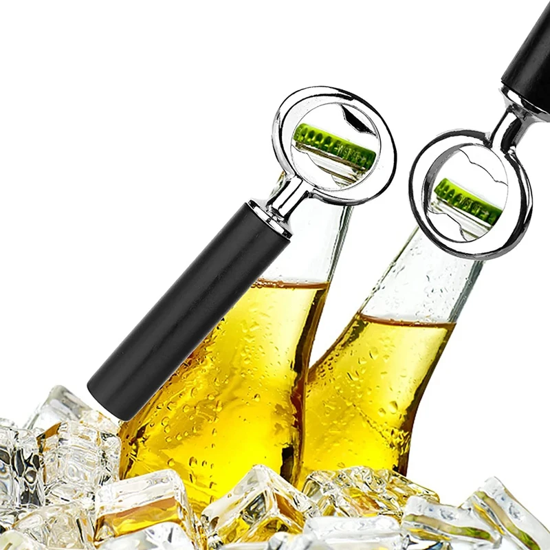 Bottle Opener Blank DIY Beer Bottle Opener Stainless Steel Flat Bottle Opener Inserts Threaded Beer Opener 4Pc