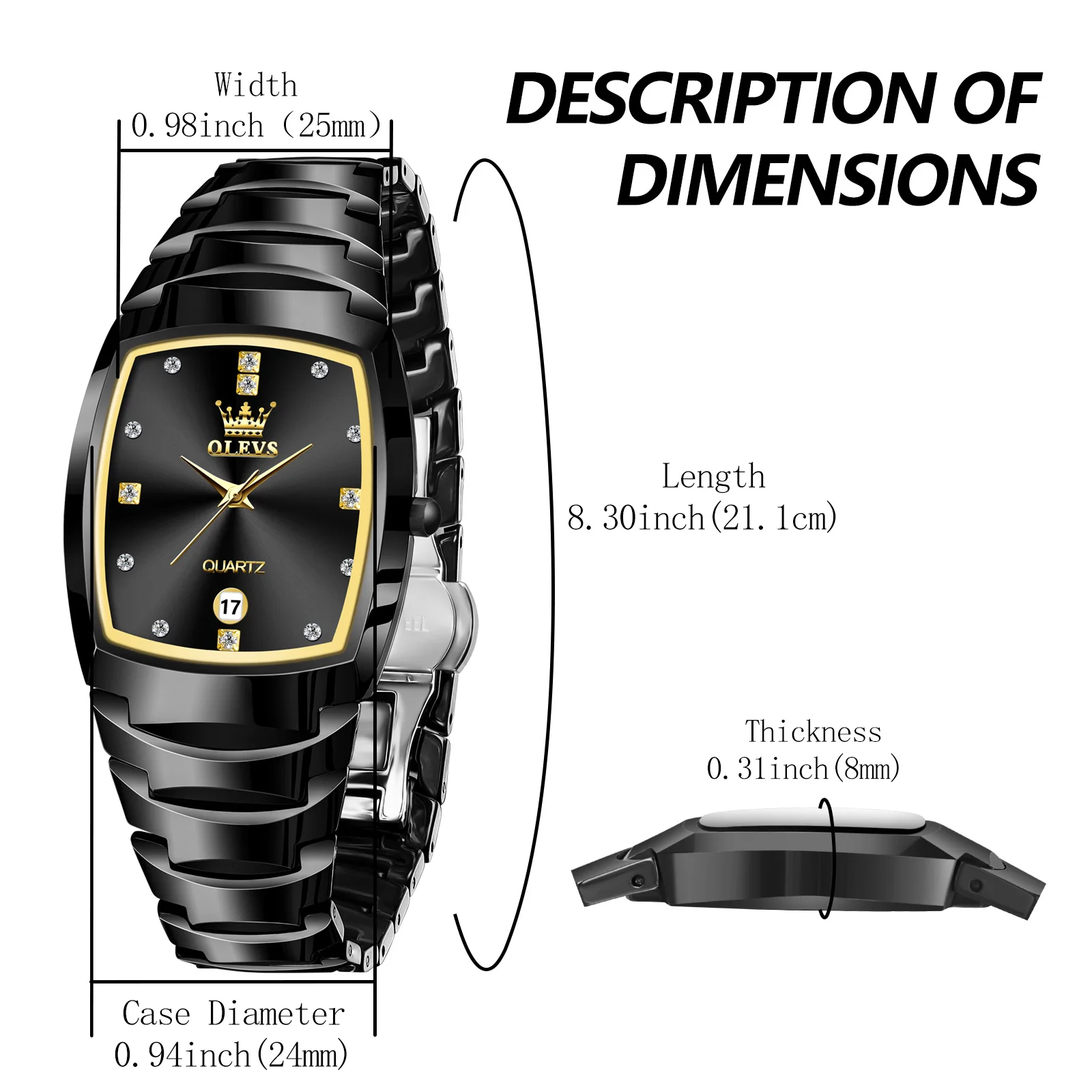 OLEVS Top Brand Luxury Original Waterproof Trend Watch for Men Calendar Fashion Classic Minimalist Quartz Men's Wrist Watches