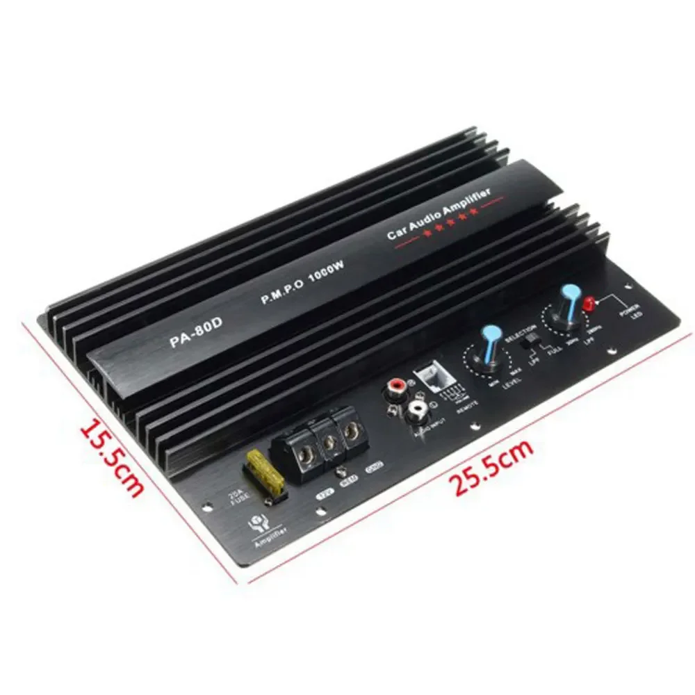 12inch Speaker Subwoofer Amplifier Board Peak 1000W High Power Car Audio 12V for 4-8 Ohm Bass Speaker