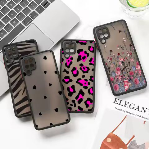 Leopard Case For Samsung S24 S23 S22 Ultra S20 S21 FE Case Samsung A54 5g A32 A52 A34 A53 A33 A23 A14 A13 A35 A72 Flower Cover