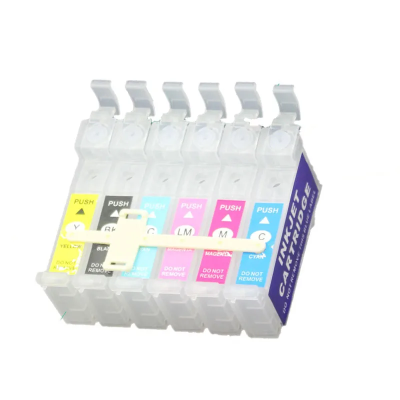 6pcs Empty DIY CISS Cartridges for Epson T0791 T0811 t0821 T0781 T0981 T0801 T0851 T0870 82N 82 811N 85N Ink Cartridge