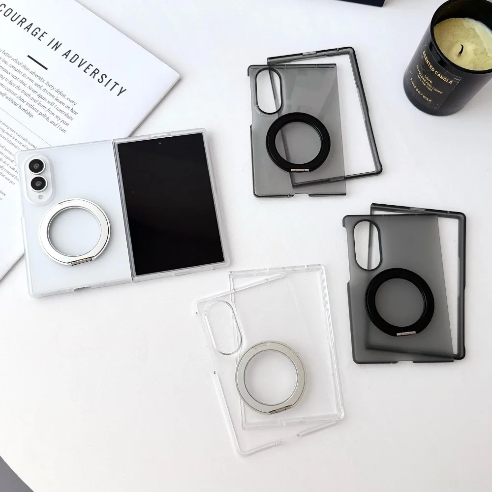 Detachable 360° Rotatable Ring Kickstand For Magsafe Magnetic Clear Phone Case For Samsuang Galaxy Z Fold 8 Ultra 7 6 5 4 3