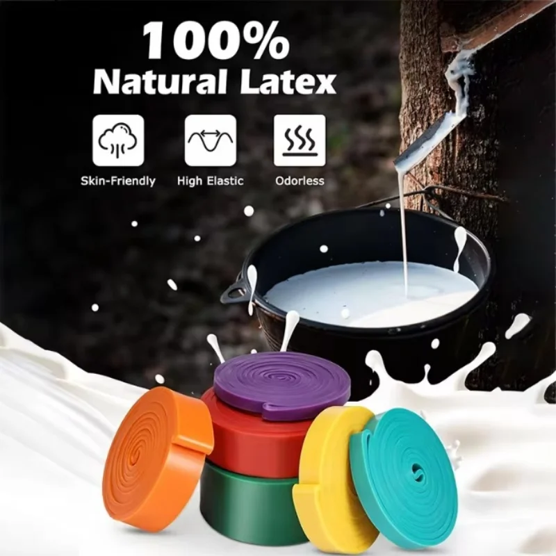 TPE Latex Sports Resistance Band Yoga Fitness Resistance Band Elastic Sports Resistance Band Weighted Resistance Training Set image 3