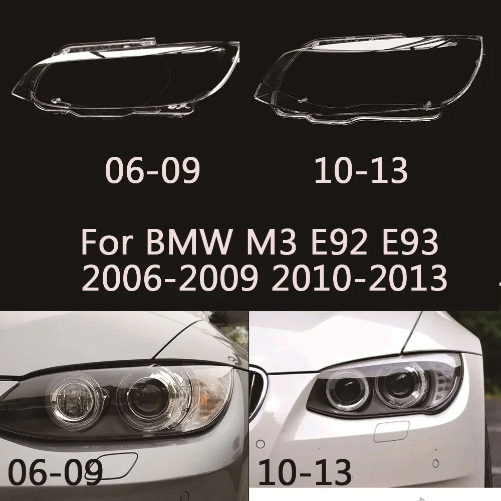 

HTTCCY For BMW M3 E92 E93 2006-2009 2010-2013 Coupe Headlight Cover Lens shell Lamp shade Lampshade Headlamp Shell Lens