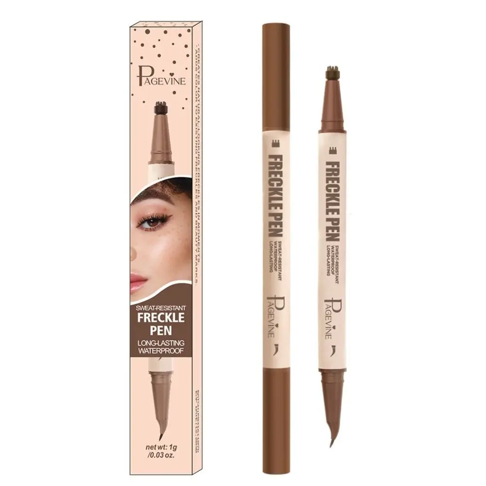 New Double-End Freckle Stamp Pen Waterproof Fast Drying Freckle Dot Pen 3-IN-1 Long Lasting Eyeliner Freckle Stamp Eye Makeup