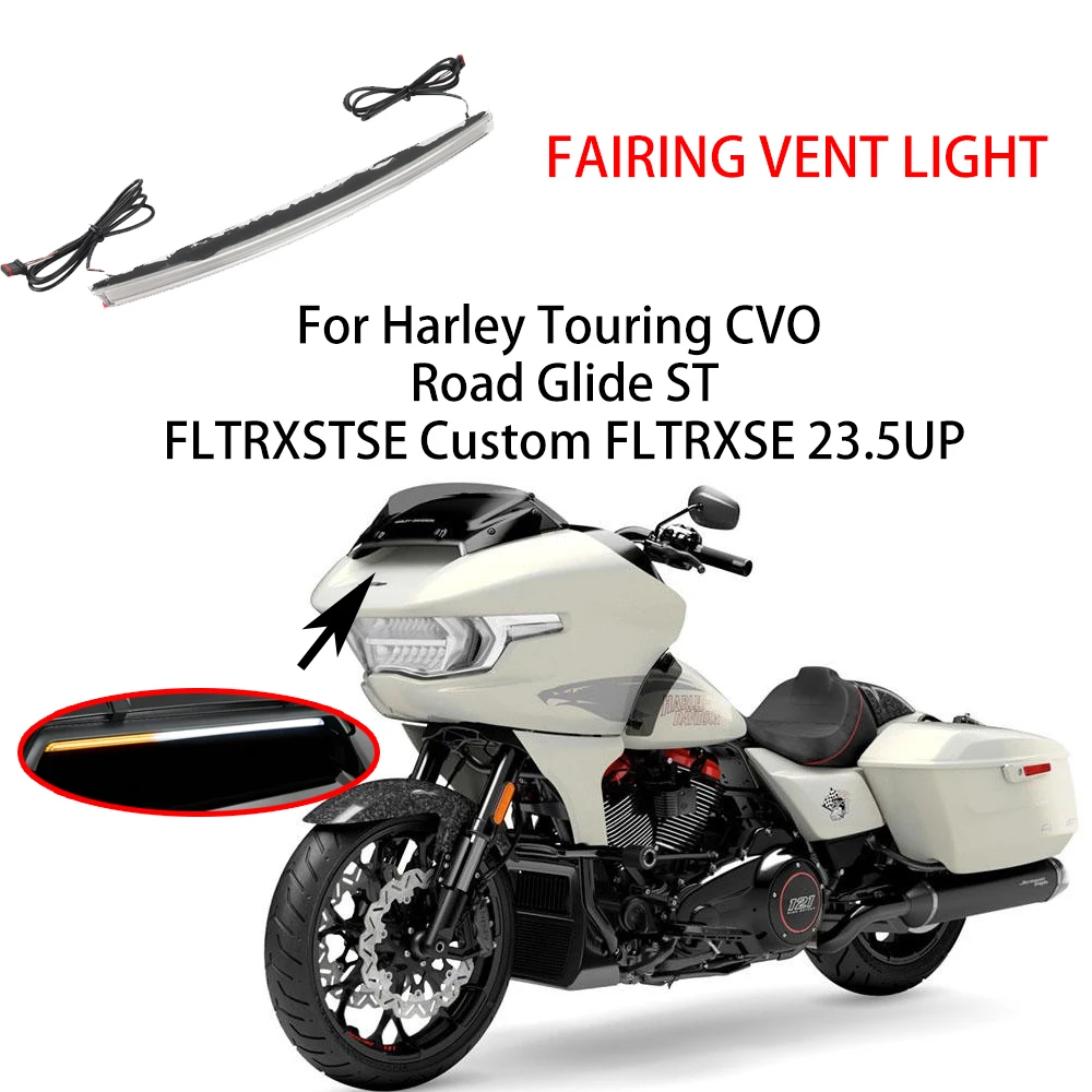 

НОВЫЙ Harley Touring CVO Road Glide ST FLTRXSTSE FLTRXSE 2023-2025 Обтекатель «летучая мышь» с акцентной светодиодной подсветкой - водонепроницаемый