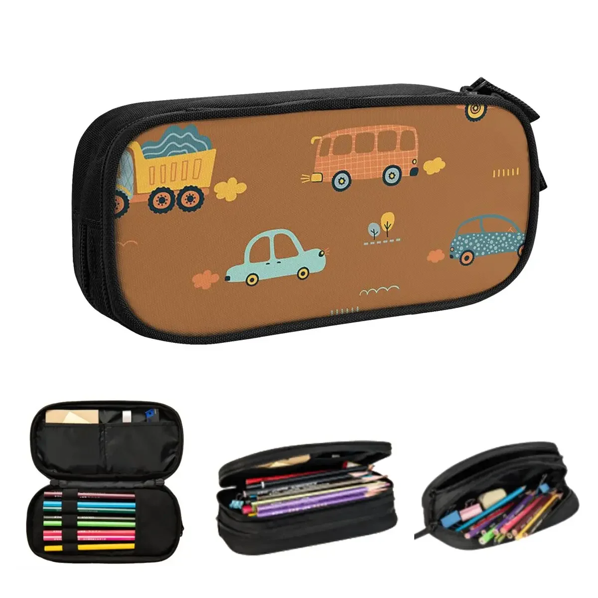 Kids Toy Graphics Pencil Cases Large Storage Pen Bags Pen Box Pencil Pouch For Boys Girls Students Stationery School Office