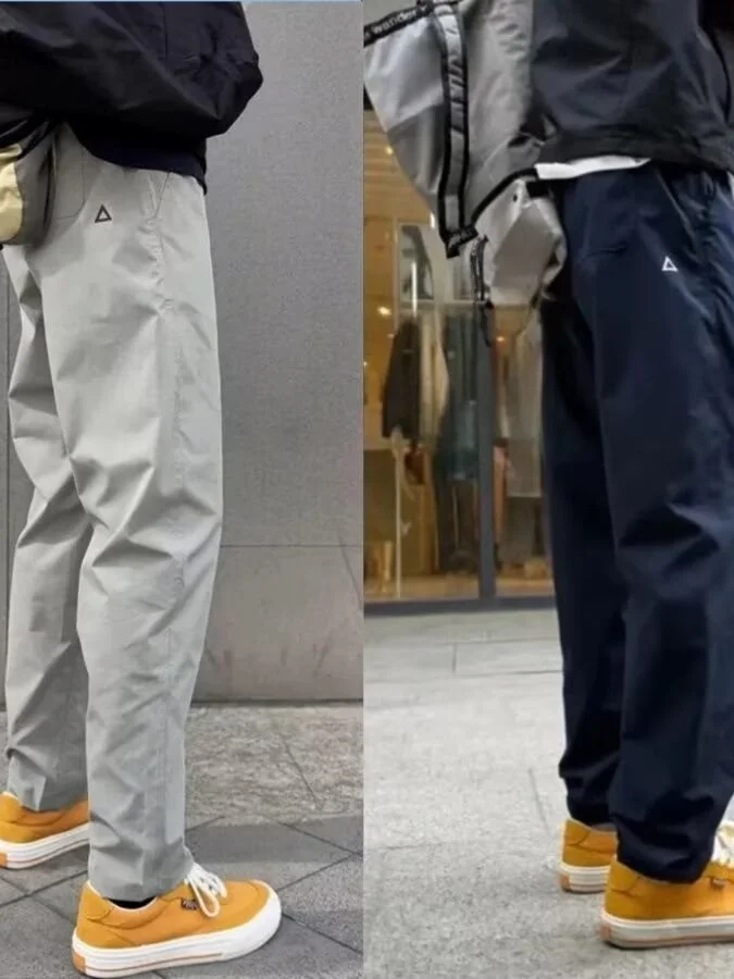 

Loose Tapered Outdoor Casual Pants Men Women Spring Autumn Functional Breathable Polyester Fiber Straight Leg Elastic Waist