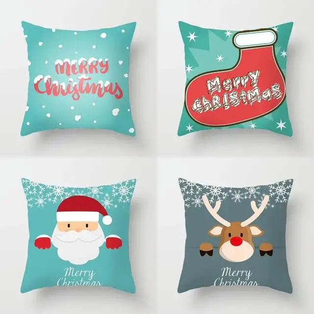 

Домашний декор, рождественские подушки с праздничными узорами, чехол для подушки, подходит для дивана, спальни, автомобиля, наволочка