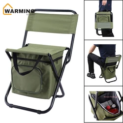 Wskins-Chaise pliante portable multifonctionnelle d'extérieur, sac de glace et sac de rangement, camping et pêche, loisirs, offre spéciale