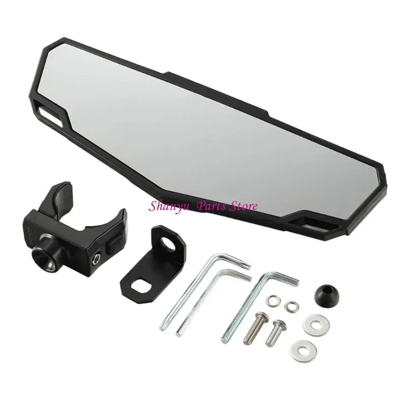 

Wide UTV Rear View Mirror With Anti Vibration Clamp 360 Degree Rotation R6FB