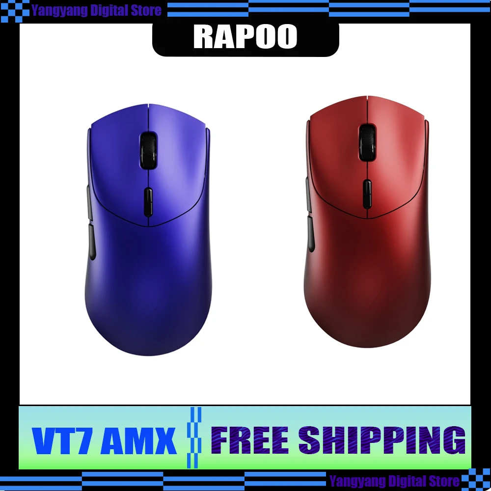 

Беспроводная мышь Rapoo VT7 MAX PAW3950, двойная, 8K, легкая, двухрежимная, эргономичная, игровая мышь для киберспорта, 45000 точек на дюйм, аксессуар для ПК