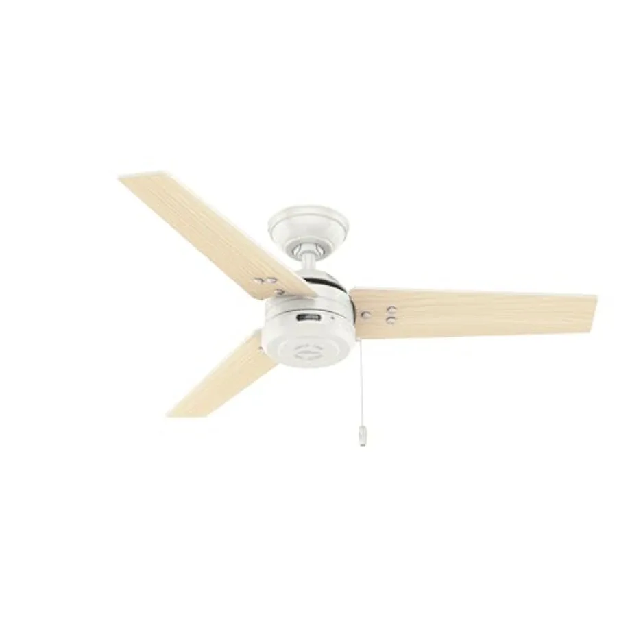 

44 inch Outdoor or Indoor Ceiling Fan No Light - White, Fresh White Finish, Standard Mount with Pull Chain for Patio Porch Gara