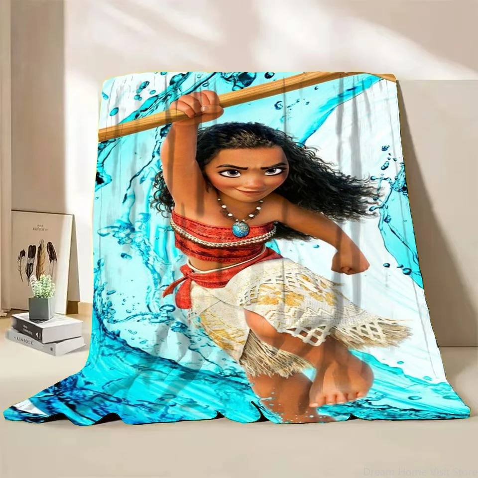 Disney Moana Duffy Flannel Throw Blanket for Bed Sofa Home Bedroom Office Travel Children's Cover Blanket Kids Winter Warm Gifts