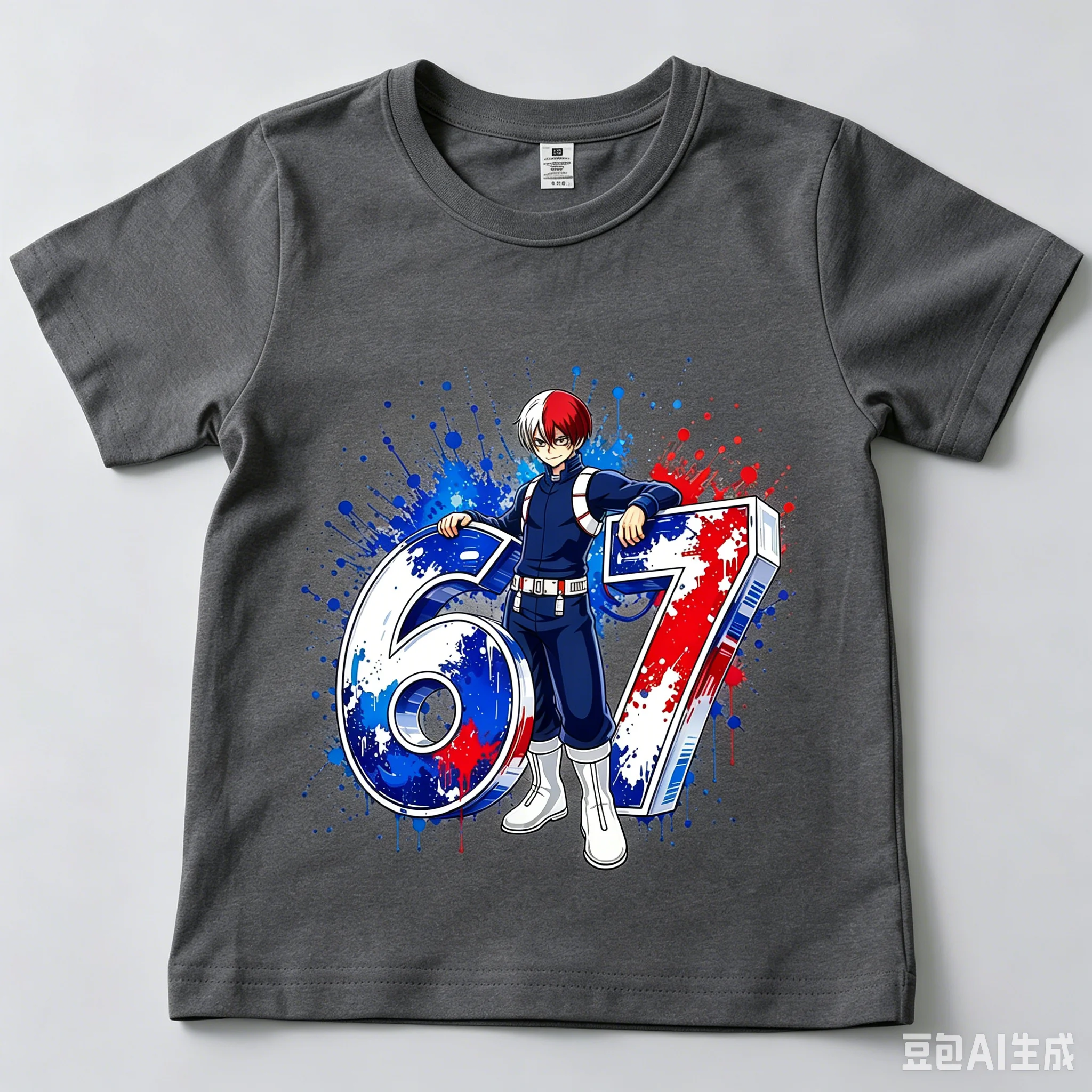 My Hero Academia Shoto Todoroki 67 Printed Kids Cotton T Shirt Casual Daily Wear for Children and Teen Boys Girls