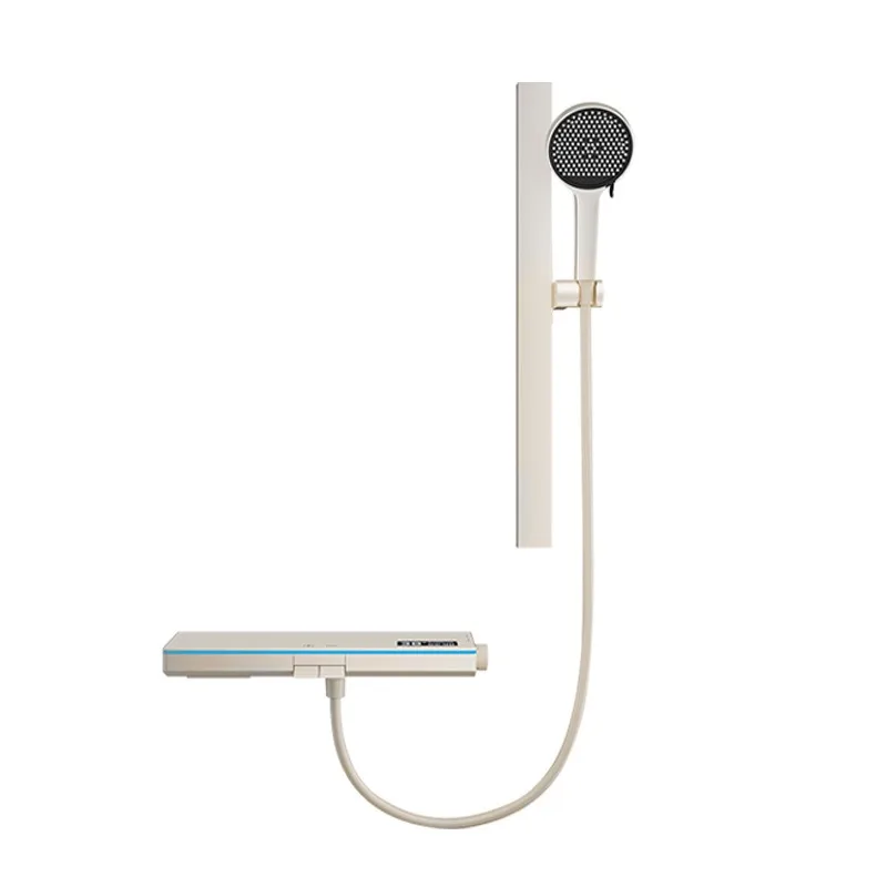 Topless Spray Cream Wind Shower Head Set for Hotel Engineering, Small Apartment, Simple Shower Head, Intelligent Digital Display