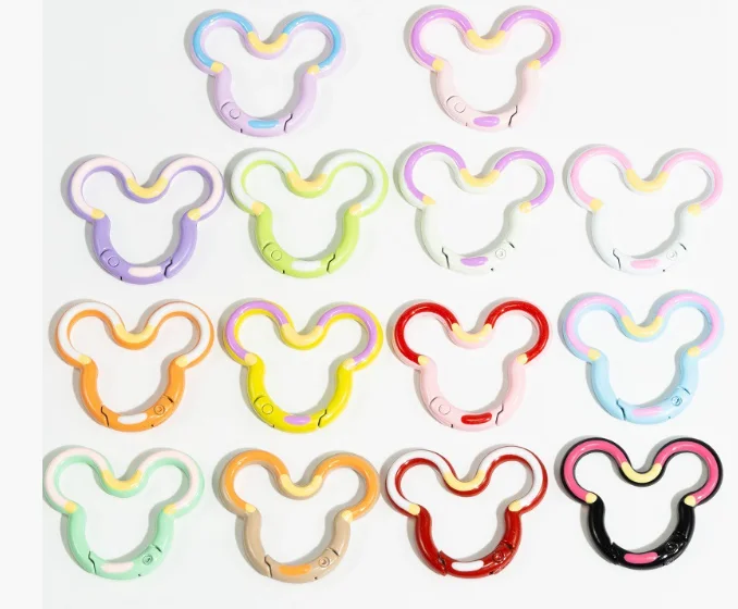 36mm dibujos animados 10 Uds Disney mickey cabeza colgante de Metal pulsera collar DIY Artesanías hechas a mano hacer accesorios