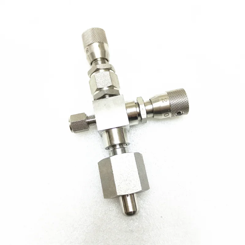 Stainless steel fine tuning valve customized 304/316 micro sampling valve High pressure micro regulating valve Steel cylinder