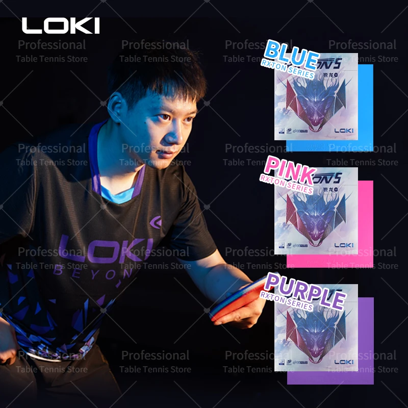 LOKI RXTON 5 Color Series Table Tennis Rubber for Racket Sticky Pimples-in ITTF Approved Pink/Blue/Purple Ping Pong Rubber