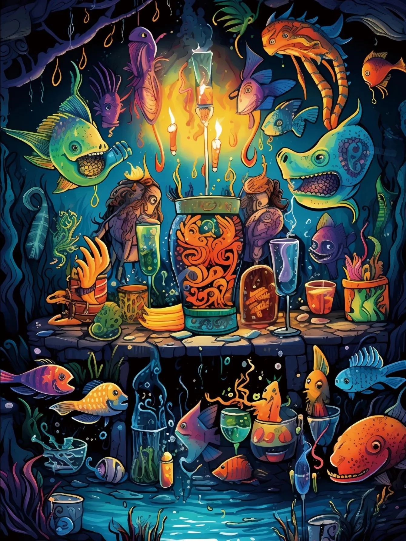 

1pc Underwater World Art Coloring Book Original Upgraded Paper Thickened 22 Pages Coloring Books Gift For Holiday Birthday