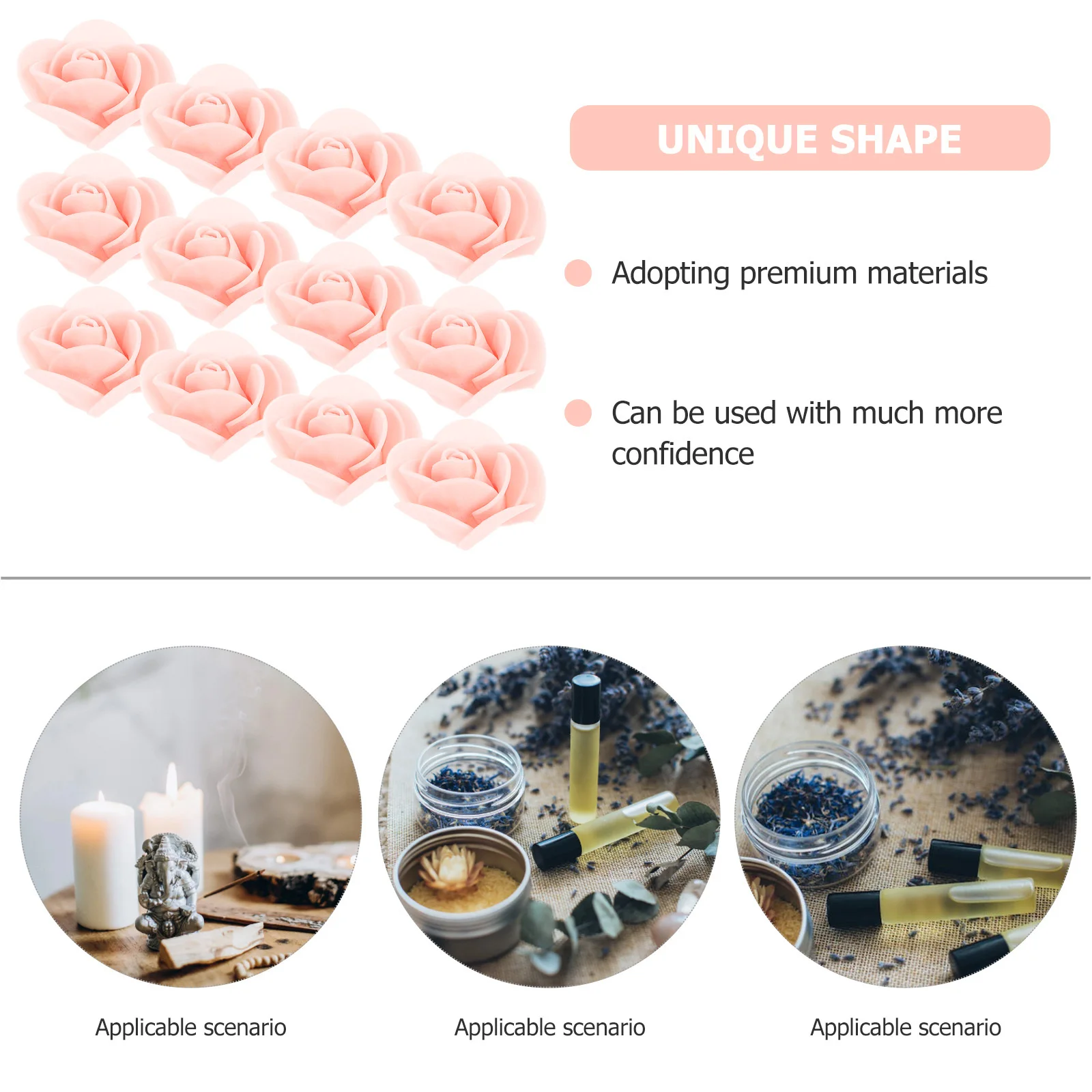 

1 Bag Foam Rose Flower Diffuser Aromatherapy for Bedroom Office Bathroom Mini Essential Oil Diffusers Decorative Natural Aroma