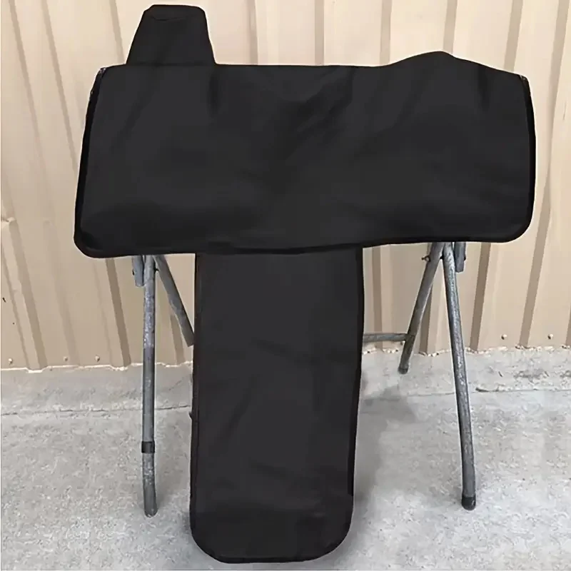 Horse Saddle Cover Dust-proof Sunlight-proof Oxford Cloth Western Saddle Cover with Elastic Straps to Hold the Skirting