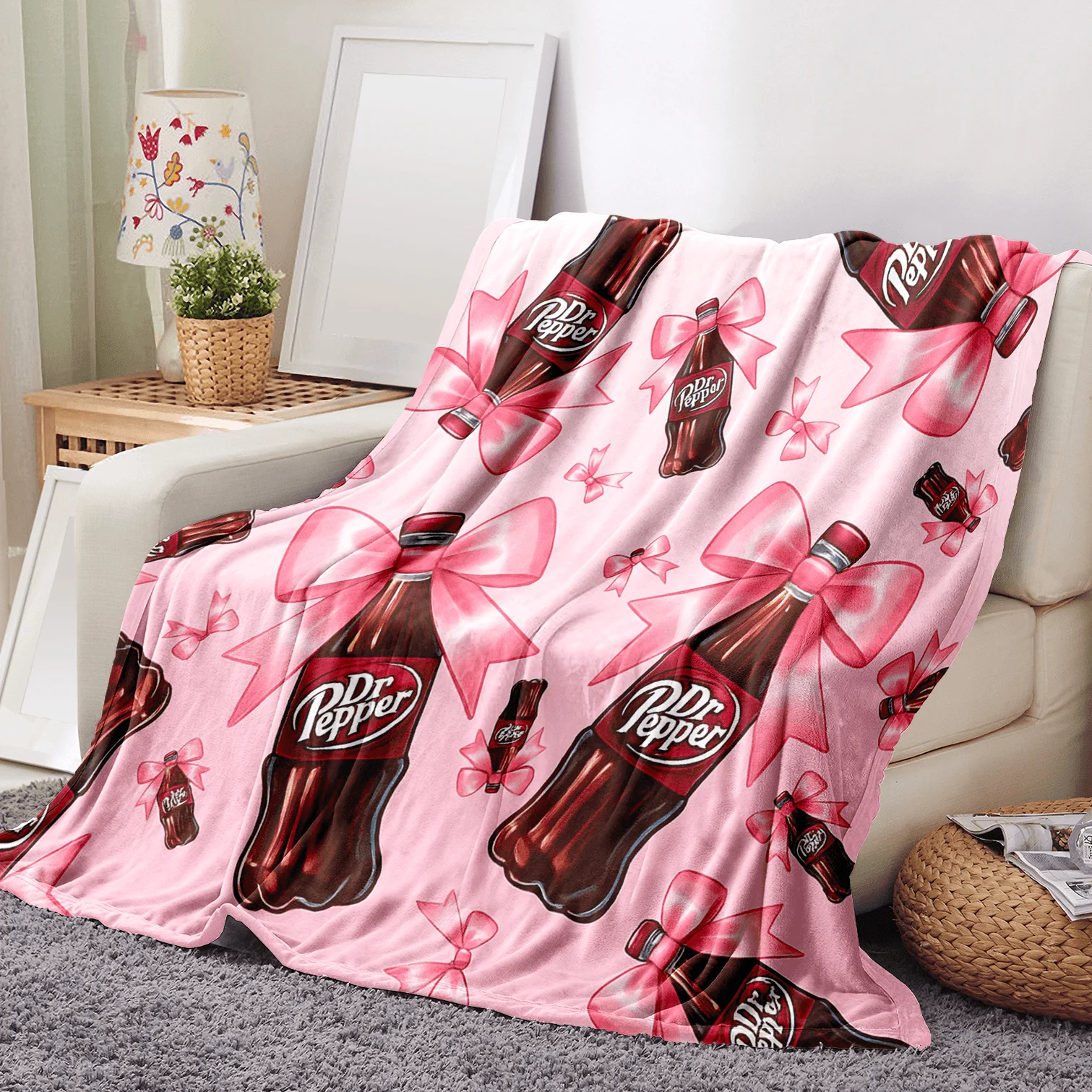 Unique Dr. Pepper Print blanket,Ultra-soft,comfortable sofa or bed blanket, Machine Washable, Ideal Gift for Men and Women,Cute
