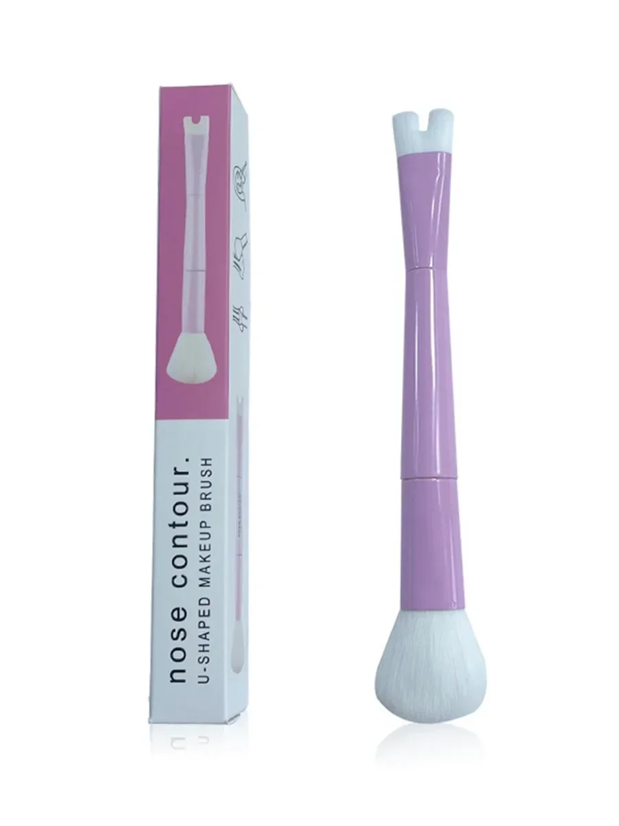 Brosse de Contour du nez 2 en 1 personnalisée, fard à joues Super doux, poudre à reflets, cosmétique, outils de beauté du visage pour femmes, en vrac