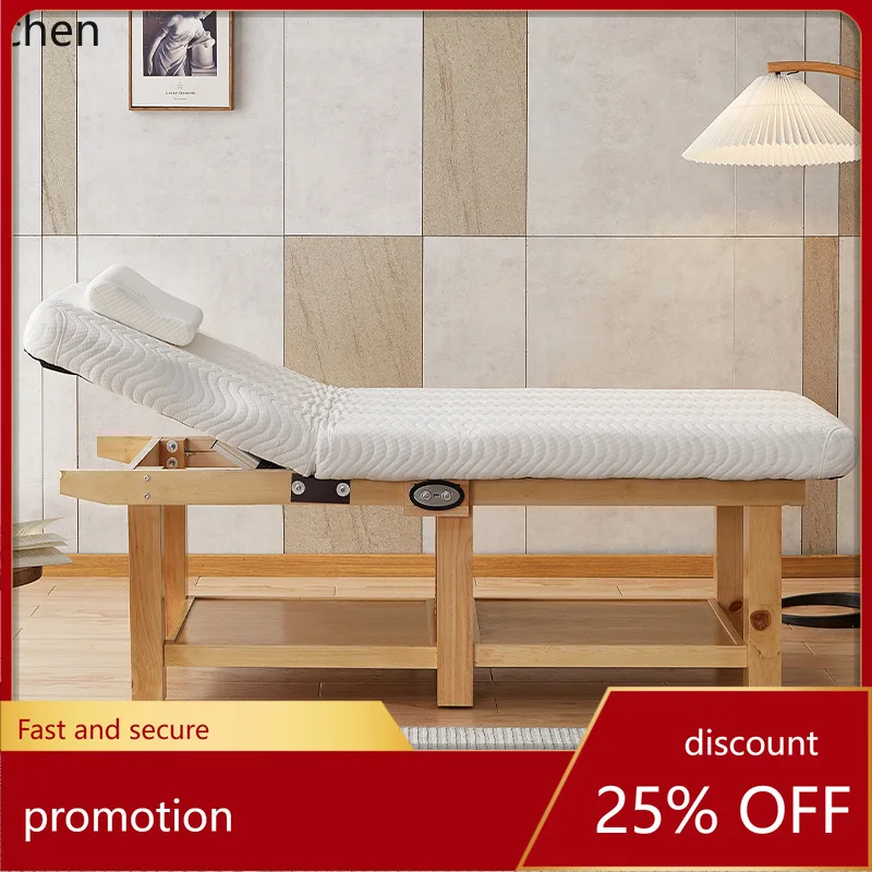 HT Solid Wood Beauty Bed Beauty Salon High-End Latex Eyelash Bed