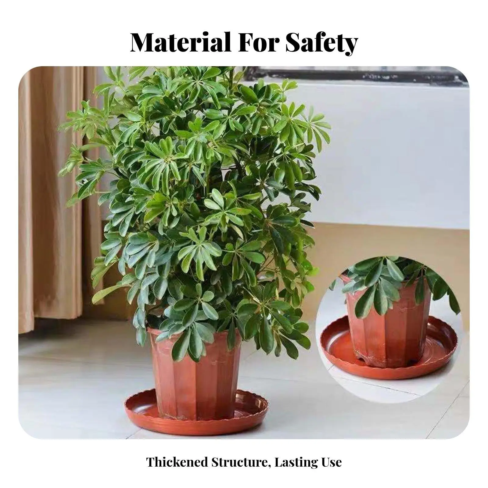 Tray Base for Plant Pots PP Resin Drip Saucer for Indoor Outdoor Planters Large Flower Pot Water Catcher for Garden Use