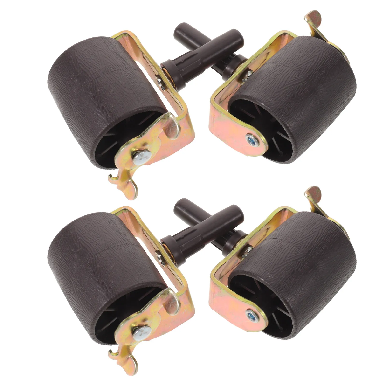 4Pcs Heavy Duty Bed Frame Casters Metal Rod Construction Smooth Rolling Replacement Wheels Furniture Legs Socket Sleeve Inserts