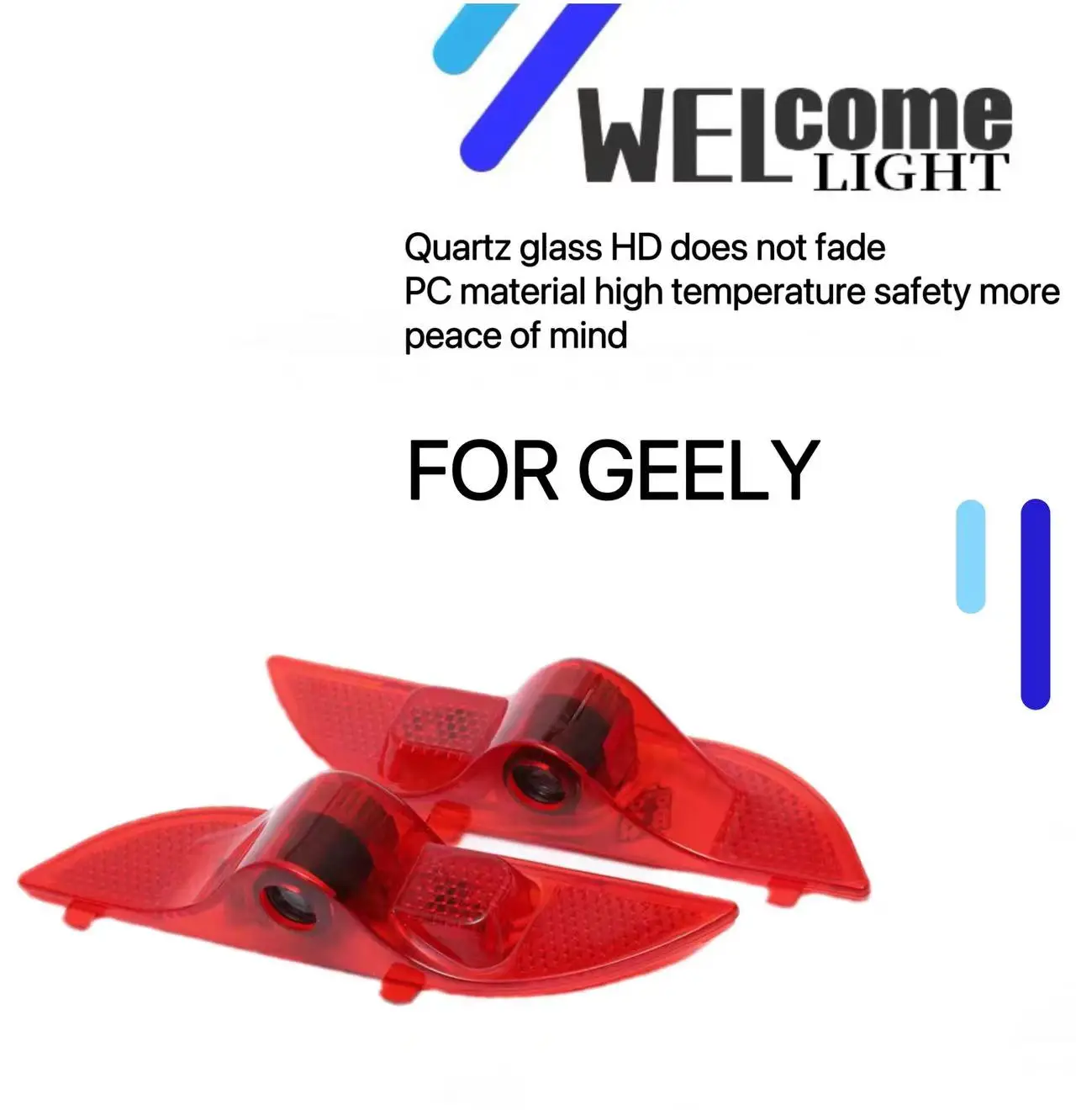 2PCS Car Logo Wireless Courtesy Car Door Projector LED Shadow Light Lamp Car Accessories for Geely Emgrand Atlas Boyue GL GS NL3