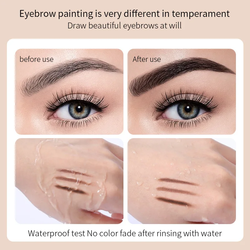 Private Label Eyebrow Pencil Waterproof Enhancers Tint Shade With Brushes For Eye Brows Costom Logo Makeup Cosmetics Wholesale