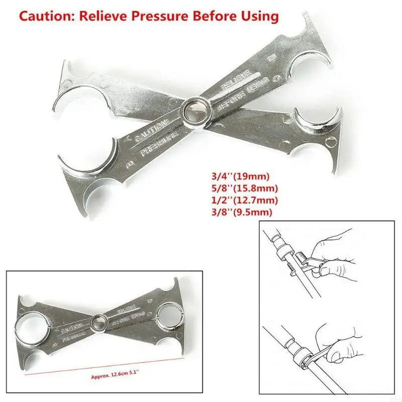 A2UD Removal Wrench Conditioning Line Pipe Disconnect Spring Release Tool Auto Car 3/4'' 5/8'' 3/8'' Replacement