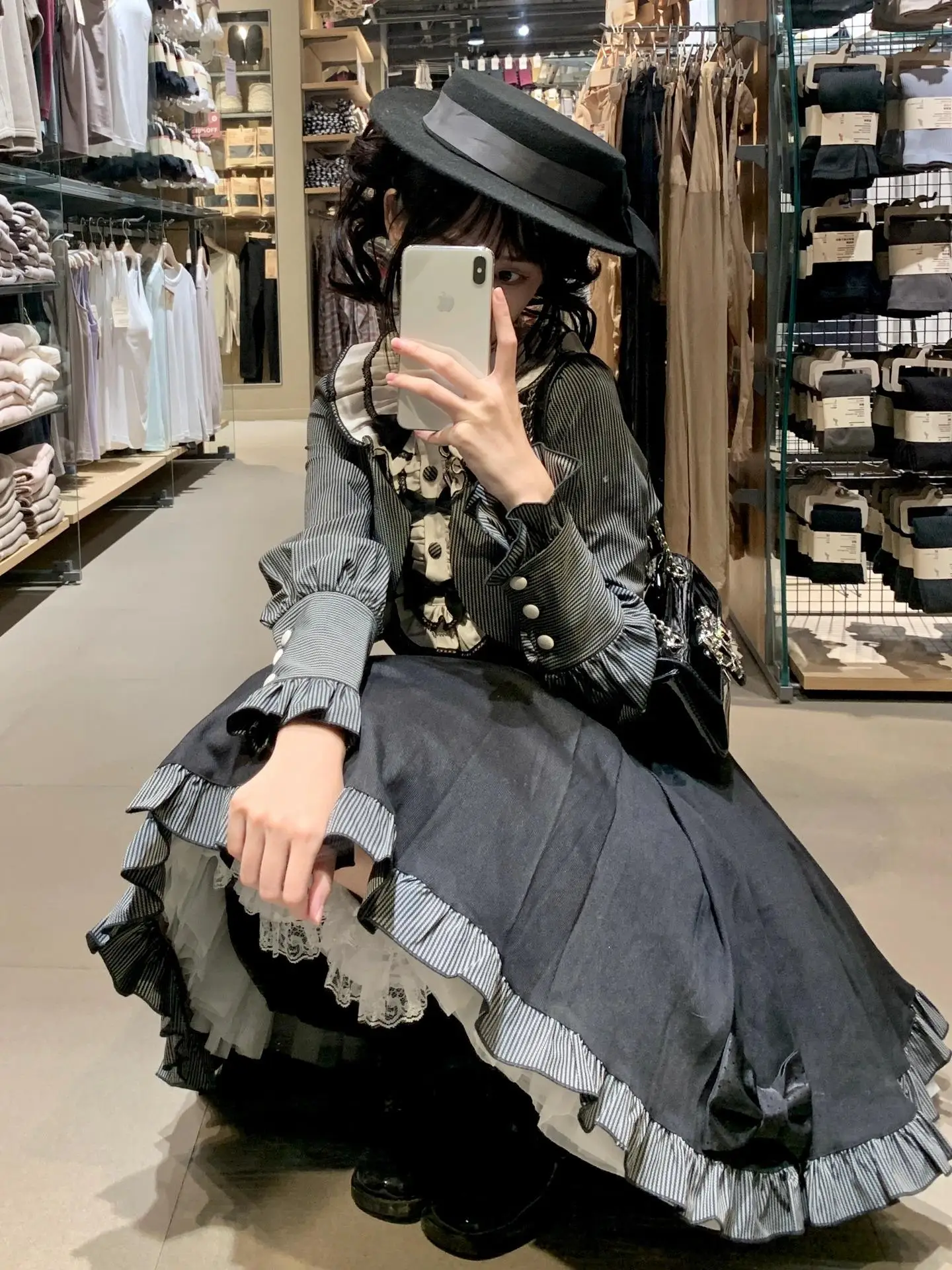 Preto doce menina falso vestido lolita de duas peças op elegante senhora lindo estilo princesa diário viagem boneca colarinho vestido