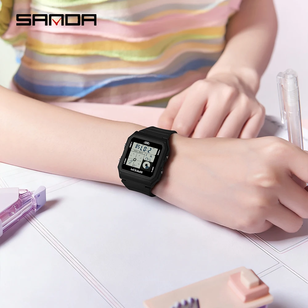 SANDA 2216 Fashion Electronic Watch Multifunction Alarm Calendar