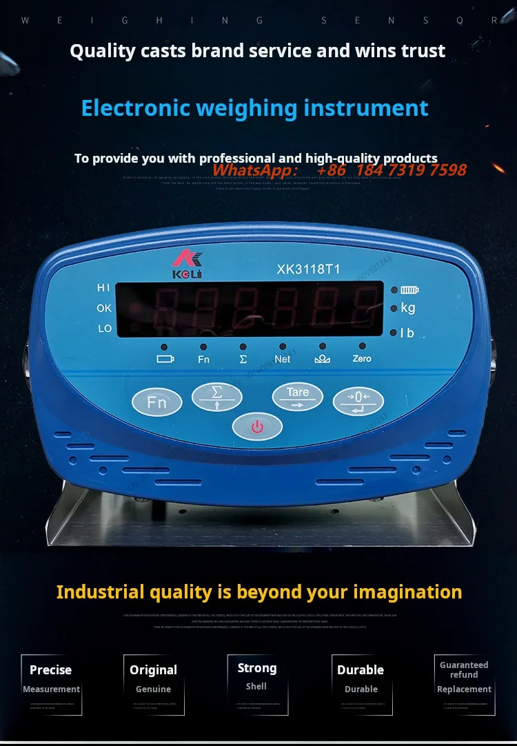 No Battery Xk3118t1 Load Cell Instrument Loadmeter Livestock  Weighing Controller National Standard