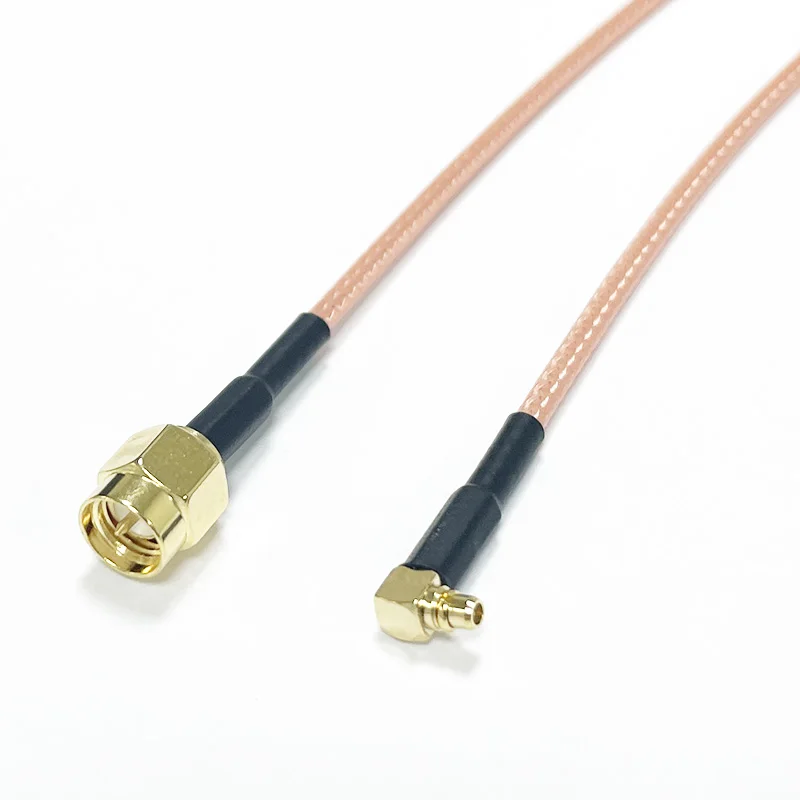 SMA to MMCX Male Coax Cable SMA Male to MMCX Male Angle Antenna Extender Cable RG174 RG178 RG316 for WiFi/ Radio/Antenna