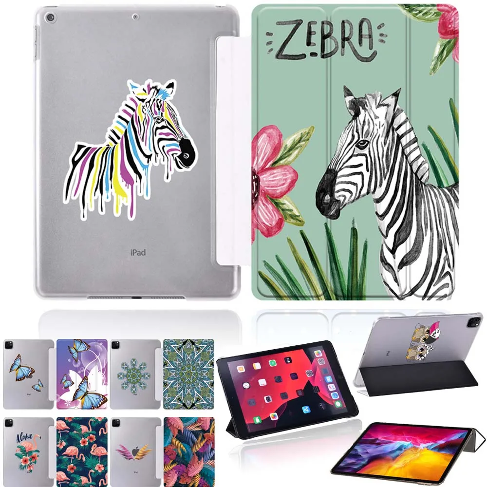 

Tablet Case for Apple IPad Air 4 2020/IPad 9th/8th/7th/5th/6th Gen/Mini 1/2/3/4/5/Air 1/2/3 Cartoon Series Tri-fold Stand Cover